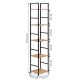 MODERNHOME Drvena polica sa metalnim okvirom u loft stilu, 5 nivoa, u boji hrasta - - EP3003382
