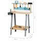 ECO TOYS Drvena igračka radionica - sto sa alatom 32 dela - 1172-1-1-1