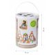 ECO TOYS Drvene kocke sa kanticom i sorterom oblika, 100 delova - 2505