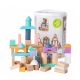 ECO TOYS Drvene kocke sa kanticom i sorterom oblika, 100 delova - 2505