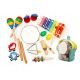 ECO TOYS Set drvenih muzičkih instrumenata za decu u rancu, 10 komada - MA01