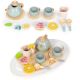 ECO TOYS Drveni set za čaj – čajnik, šoljice, 14 delova – ecotoys - EP2749319