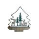 Drveni ukras sa lampicama Jelen i jelka, krem/zelena - 42-70719