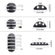 Drzac kablova JWD set 10u1 beli - 219697