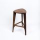 MEDA FURNITURE Drvena barska stolica Orah ravna - OrahRavTer35
