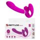 Ljubičasti dupli vibrirajući strap on - 022061