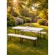 ePRO sklopivi baštenski SET sto 180cm + 2 klupe, metal-plastika - EP3027152