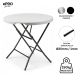 ePRO sklopivi baštenski SET sto Ø80 74cm + 2 stolice, metal-plastika - EP3027147