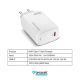 Kucni punjac Teracell Evolution TC-20, GAN, PD Fast charging 65W beli CE - 223693