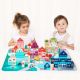 ECO TOYS Edukativne drvene kocke sa podlogom Grad, 121 deo - MA427