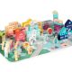 ECO TOYS Edukativne drvene kocke sa podlogom Grad, 121 deo - MA802