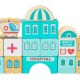 ECO TOYS Edukativne drvene kocke sa podlogom Grad, 121 deo - MA802