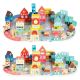 ECO TOYS Drvene kocke sa podlogom City, 88 delova - MA705