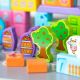 ECO TOYS Drvene kocke za decu Farma, 100 delova - SR19004
