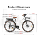 Samebike Elektricni bicikl RS-A07 svetlo plavi - 619058