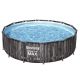 BESTWAY Bazen sa metalnim okvirom, merdevinama i filter pumpom 427x107cm Steel Pro max wood - 3941