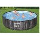 BESTWAY Bazen sa metalnim okvirom, merdevinama i filter pumpom 427x107cm Steel Pro max wood - 3941