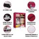 Platneni prenosivi garderober 170x105x45cm, bordo - EP0934
