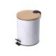 ESTIA ES02-22020 KANTA ZA OTPATKE METAL BAMBUS SA PEDALOM 5L MERMER BELA - ES02-22020