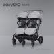 EUROCART Kolica za blizance Easy go echo sage, siva - W-EA-ECHO-CG