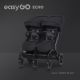 EUROCART Kolica za blizance Easy go echo sage, crna - W-EA-ECHO-EB
