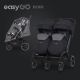 EUROCART Kolica za blizance Easy go echo sage, crna - W-EA-ECHO-EB