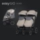 EUROCART Kolica za blizance Easy go echo sage, bež - W-EA-ECHO-SB