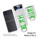 Futrola Ring Wrap za Samsung F721B Galaxy Z Flip 4 5G, bela - F104906