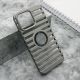 Maska LINES LOGO CUT za iPhone 15 Pro, siva - F116270