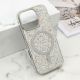 Futrole GLAM GLOW MagSafe za iPhone 16 Pro, srebrna - F121187