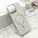 Futrole GLAM GLOW MagSafe za iPhone 16 Pro Max, srebrna - F121199