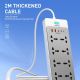 Produzni kabl LDNIO SC4 13-IN-1 8 uticnica 2xPD 2xUSB 1xLightning GaN 65W 2m - EP3199286