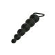 Crne silikonske analne kuglice srce - ft001096