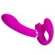 Ljubičasti dupli vibrirajući strap on - 022061