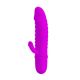 Ljubičasti silikonski vibrator sa dodatnom stimulacijom klitorisa - 014289