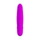 Ljubičasti silikonski vibrator sa dodatnom stimulacijom klitorisa - 014289