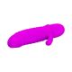 Ljubičasti silikonski vibrator sa dodatnom stimulacijom klitorisa - 014289