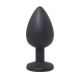 Mali crni silikonski analni dildo sa dijamantom - ft001073