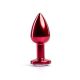 Mali crveni metalni analni dildo sa dijamantom - ft001037