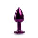 Mali ljubičasti metalni analni dildo sa dijamantom - ft001036