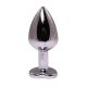 Mali metalni analni dildo srce sa rozim dijamantom - ft001042