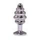 Mali rebrasti metalni analni dildo sa belim dijamantom - ft001053
