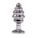Mali rebrasti metalni analni dildo sa crvenim dijamantom - ft001052