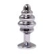 Mali rebrasti metalni analni dildo sa rozim dijamantom - ft001051