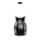 Powerwetlook seksi korset haljina - F238