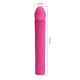Roze silikonski vibrator sa venama - 014701