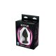 Srednji crni silikonski analni dildo sa dijamantom - ft001070