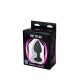 Srednji crni silikonski analni dildo srce sa dijamantom - ft001079