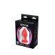 Srednji crveni silikonski analni dildo sa dijamantom - ft001072