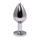 Srednji metalni analni dildo sa crvenim dijamantom - ft001026